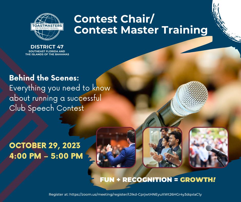 Contest Chair/Contest Master Training – REPLAY